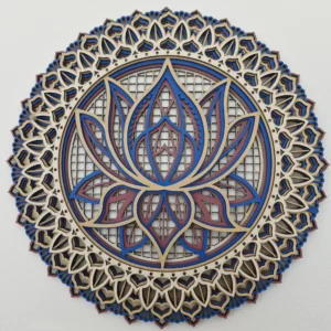 Mandala Flor de Lotus azul