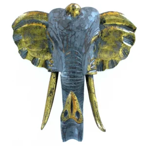 Cabeça de elefante - Ouro e cinzento