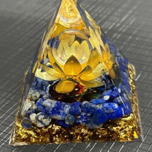 Pirâmide Orgonite - Lótus Lapis Lazuli